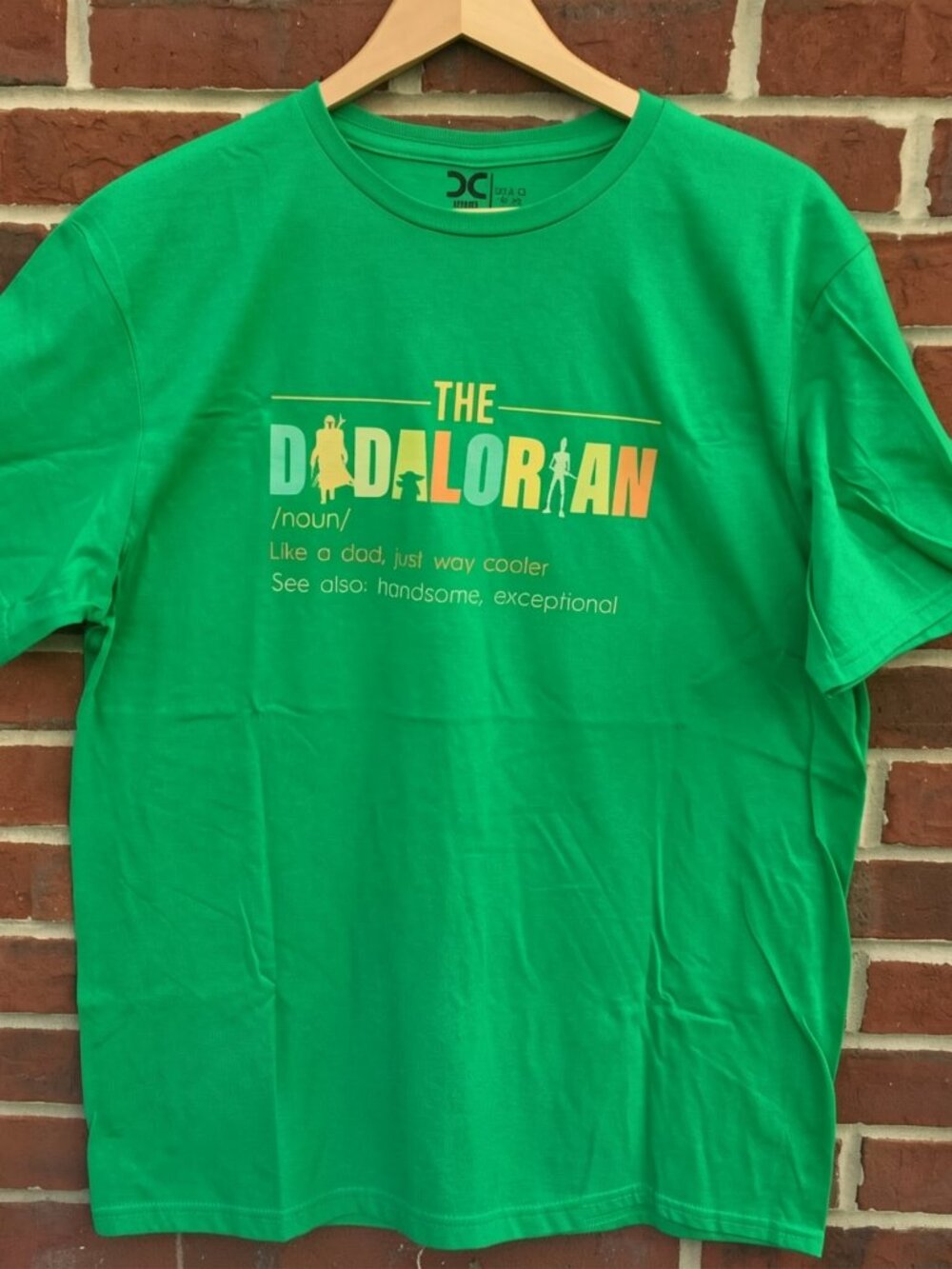 Dadalorian T Shirt Men Large Green Cool Dad Fathers Day Funny